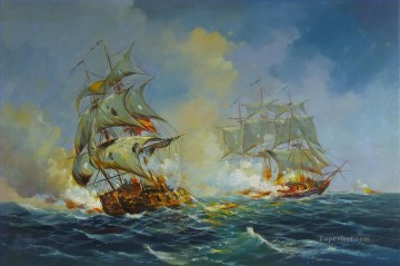  battle Canvas - naval battle seeschlacht